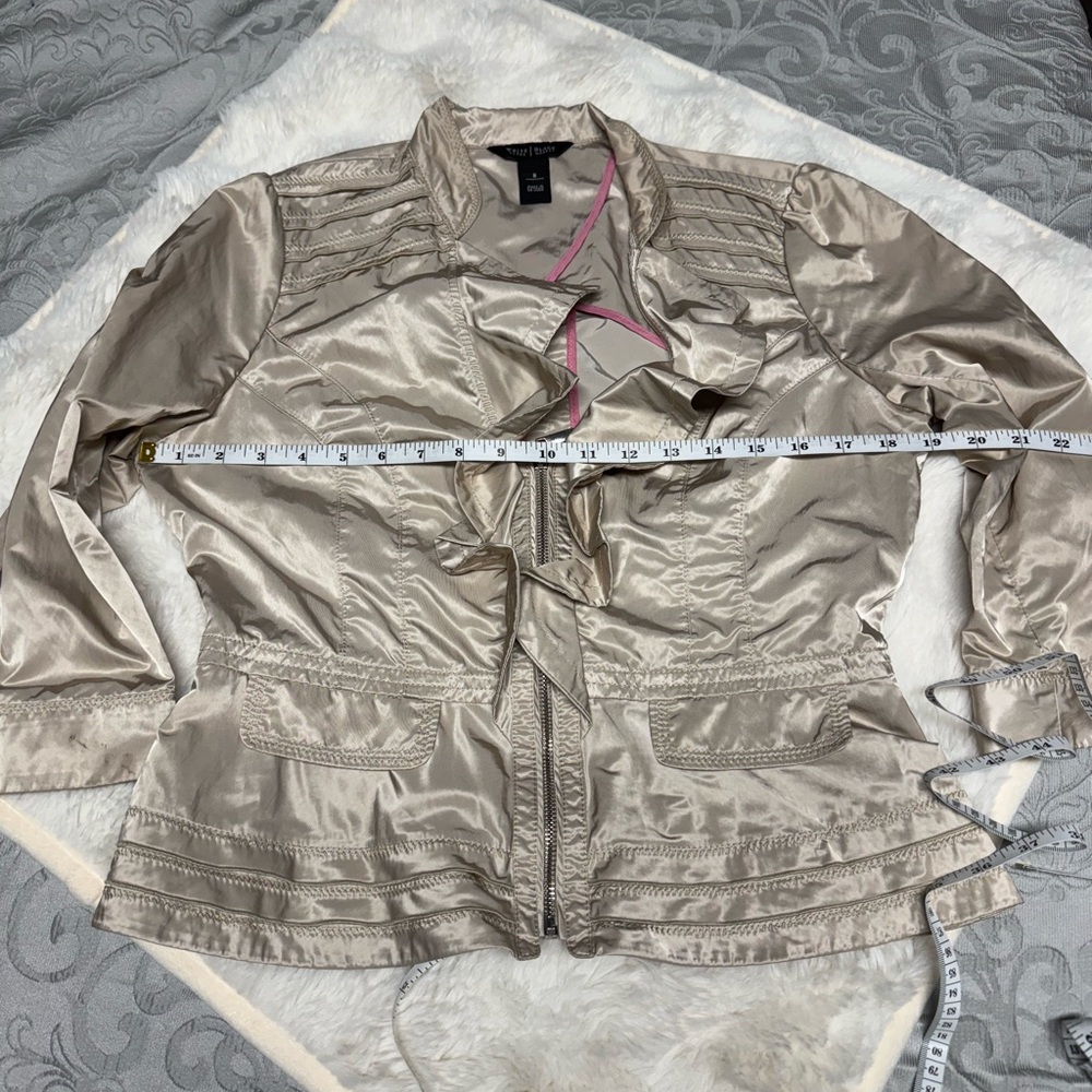 WHMB Women's Ruffled Tan Jacket - Picture 3 of 3